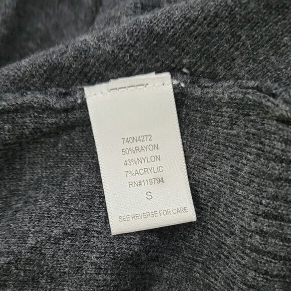 One World Gray Studded Knit Tunic Dress Long Sleeve Small - Picture 5 of 5